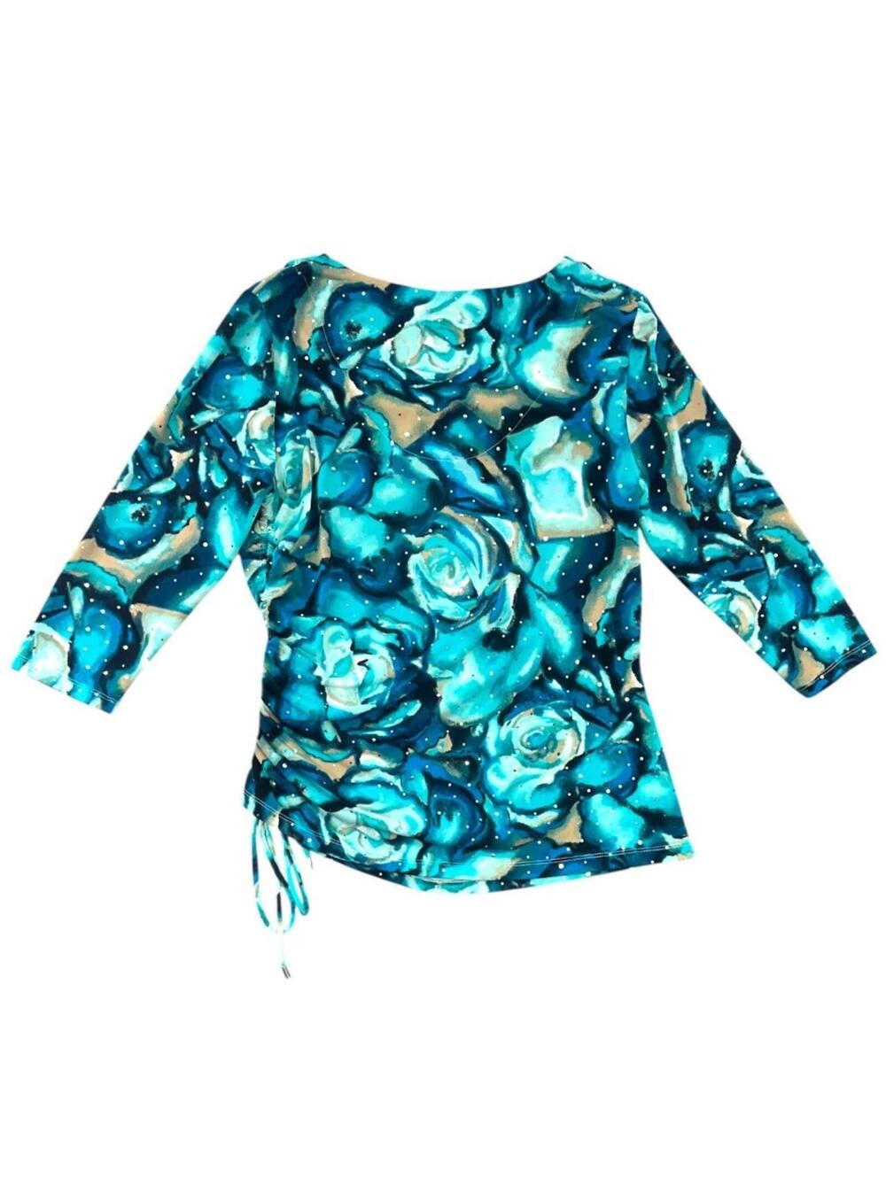 JM Collection Rose Top - Picture 3 of 8